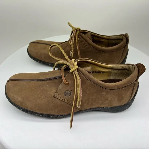 Born Oxford Sneaker Nubuck Brown Leather Gorp Western Southwestern Hippie Boho 8 - Picture 11 of 15